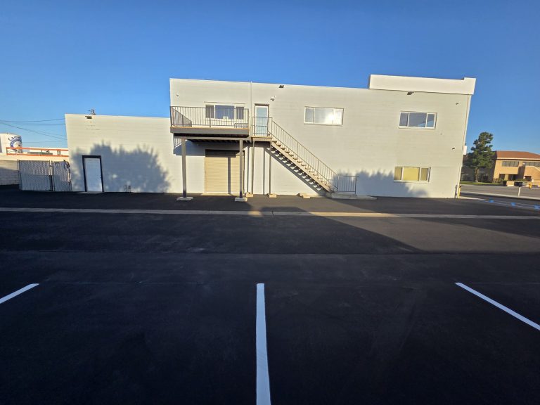 Commercial parking lot repaving and restriping in Stanton