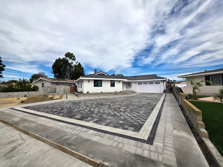 Hardscaping and driveway expansion in Garden Grove
