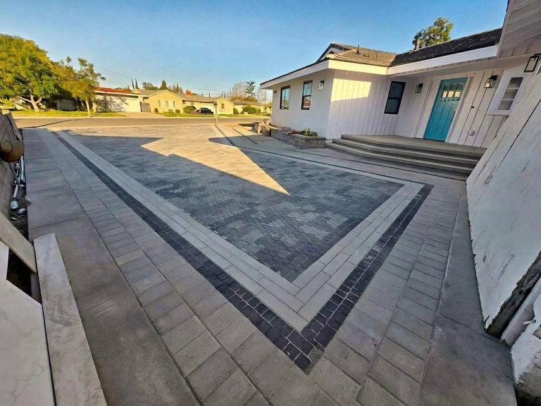 Hardscaping and driveway expansion in Garden Grove