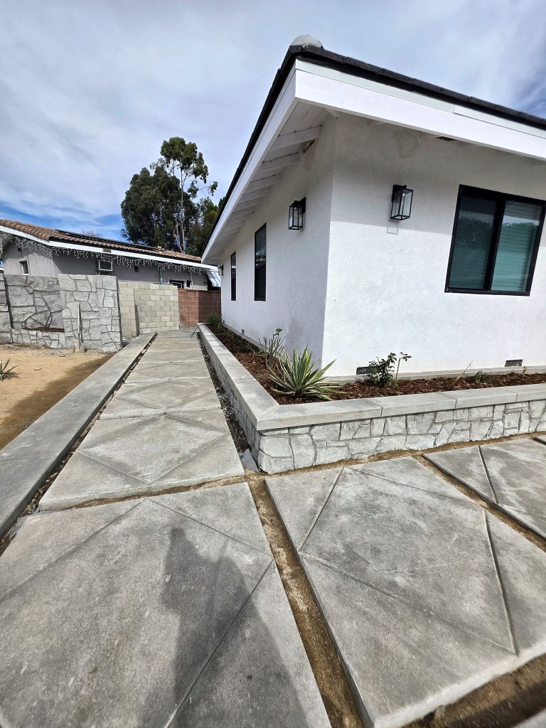 Hardscaping and driveway expansion in Garden Grove